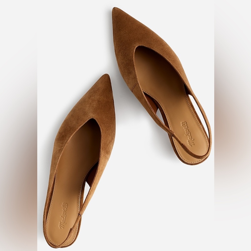 Madewell Simone Kitten-Heeled Slingback Pumps